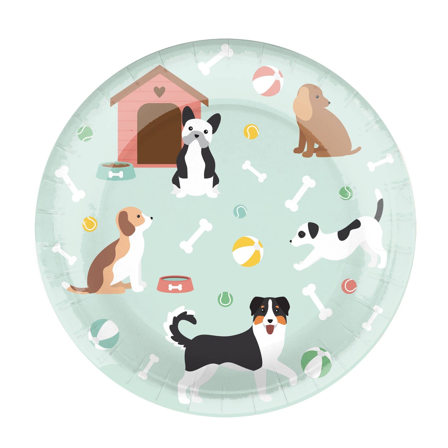 Geburtstagsset - Becher, Servietten und Teller Hundedesign