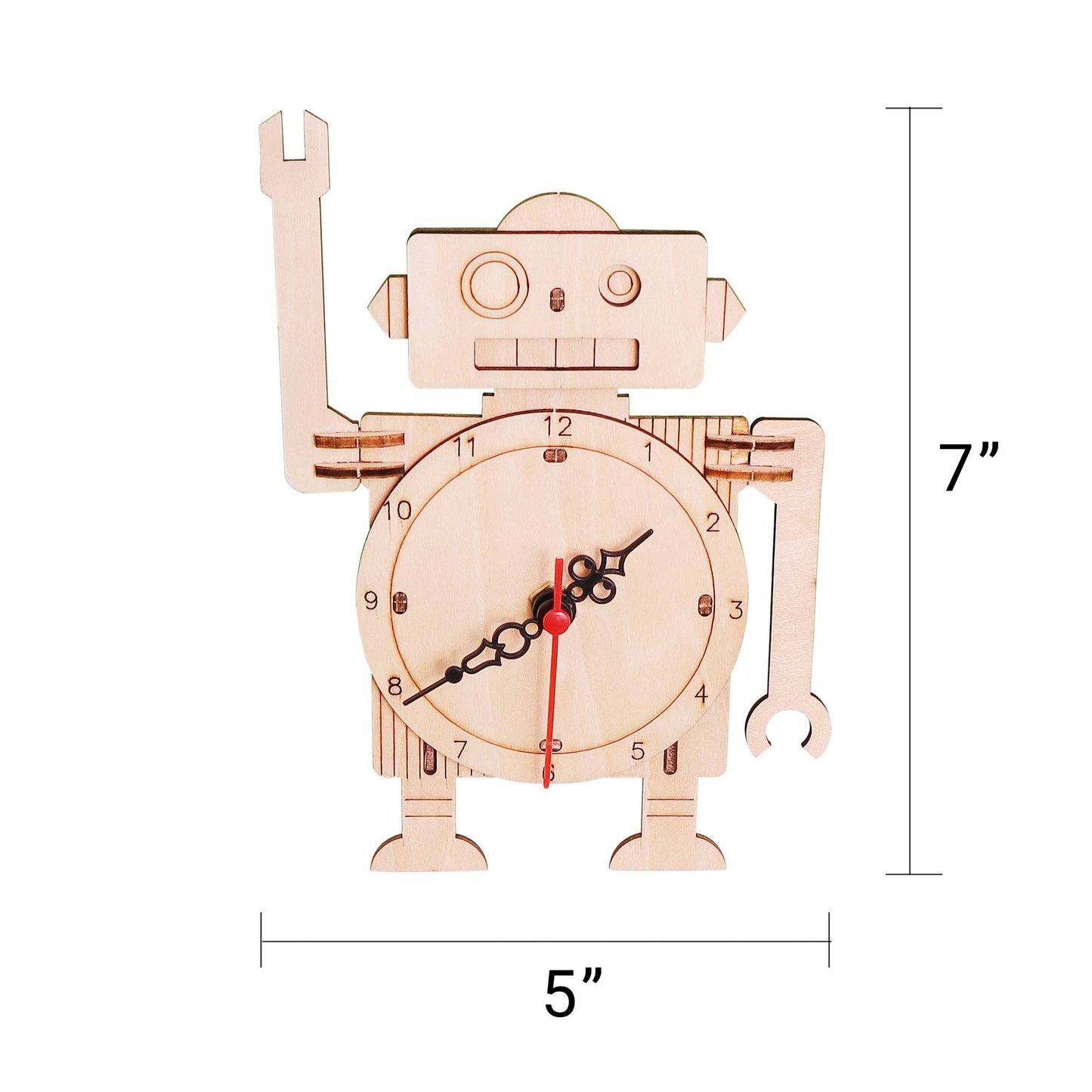 Roboter-Uhr-DIY-Kit, pädagogisches STEM-Spielzeug für Kinder, Bastelset