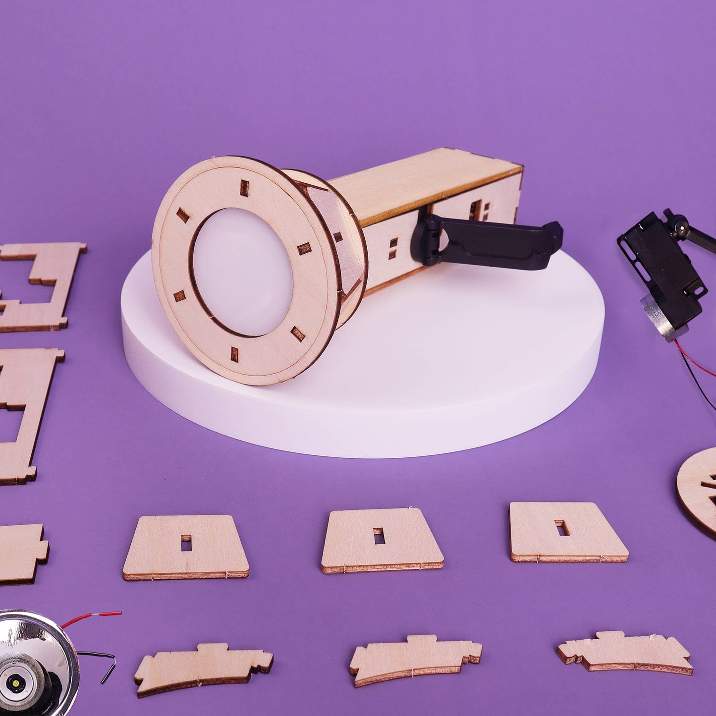 Handkurbel-Taschenlampen-Bausatz, pädagogisches STEM-Spielzeug für Kinder