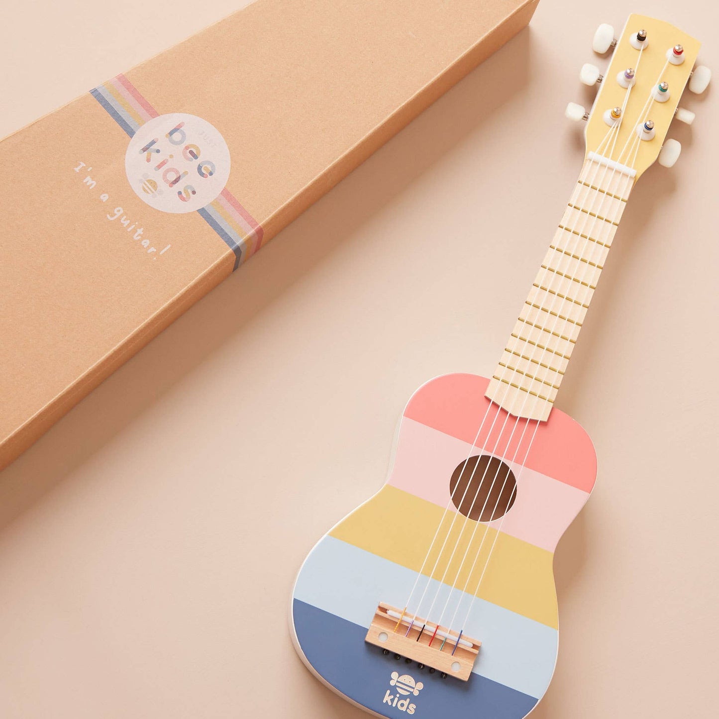Just Bee Gitarrenspielzeug für Kinder, gestreift,