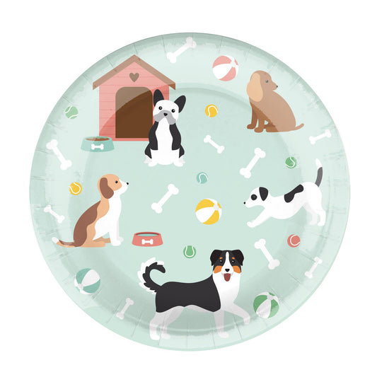 Geburtstagsset - Becher, Servietten und Teller Hundedesign
