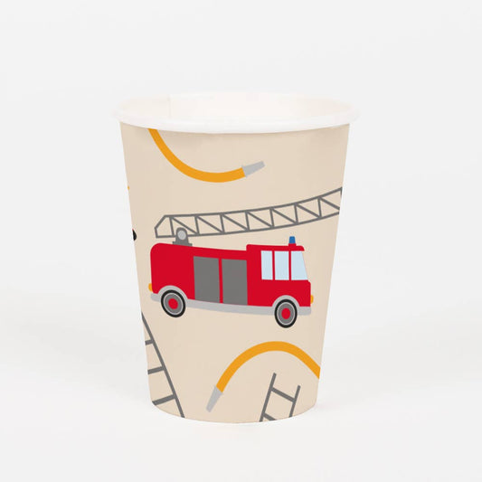 Geburtstagsset - Becher, Servietten und Teller Feuerwehrdesign