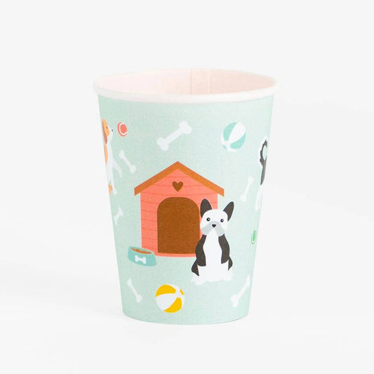 Geburtstagsset - Becher, Servietten und Teller Hundedesign