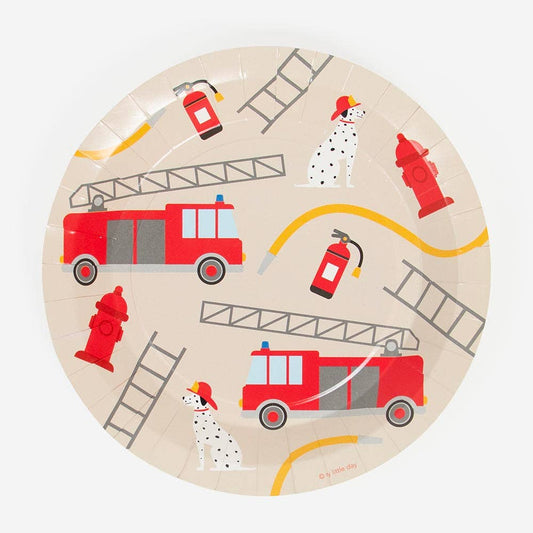 Geburtstagsset - Becher, Servietten und Teller Feuerwehrdesign